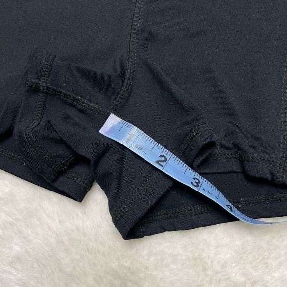 Athletic Shorts Black Blue Stretchy Womens Size XS - S Swim Bottoms Running - Picture 2 of 7